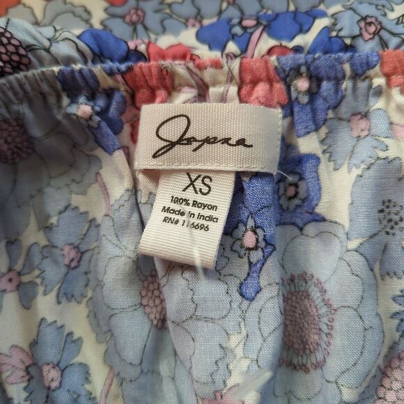 Japna Maxi Dress Womens XS Floral Boho Peasant Empire Waist Off Shoulder - Picture 5 of 8